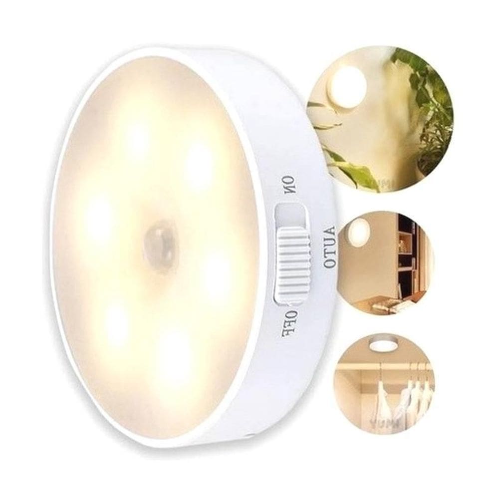 Luminárias Led Sem Fio Com Sensor De Presença Recarregável