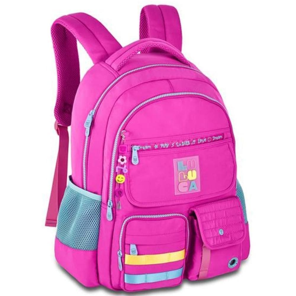 Mochila De Costas Juvenil Em Nylon Oficial Luluca Lu24600