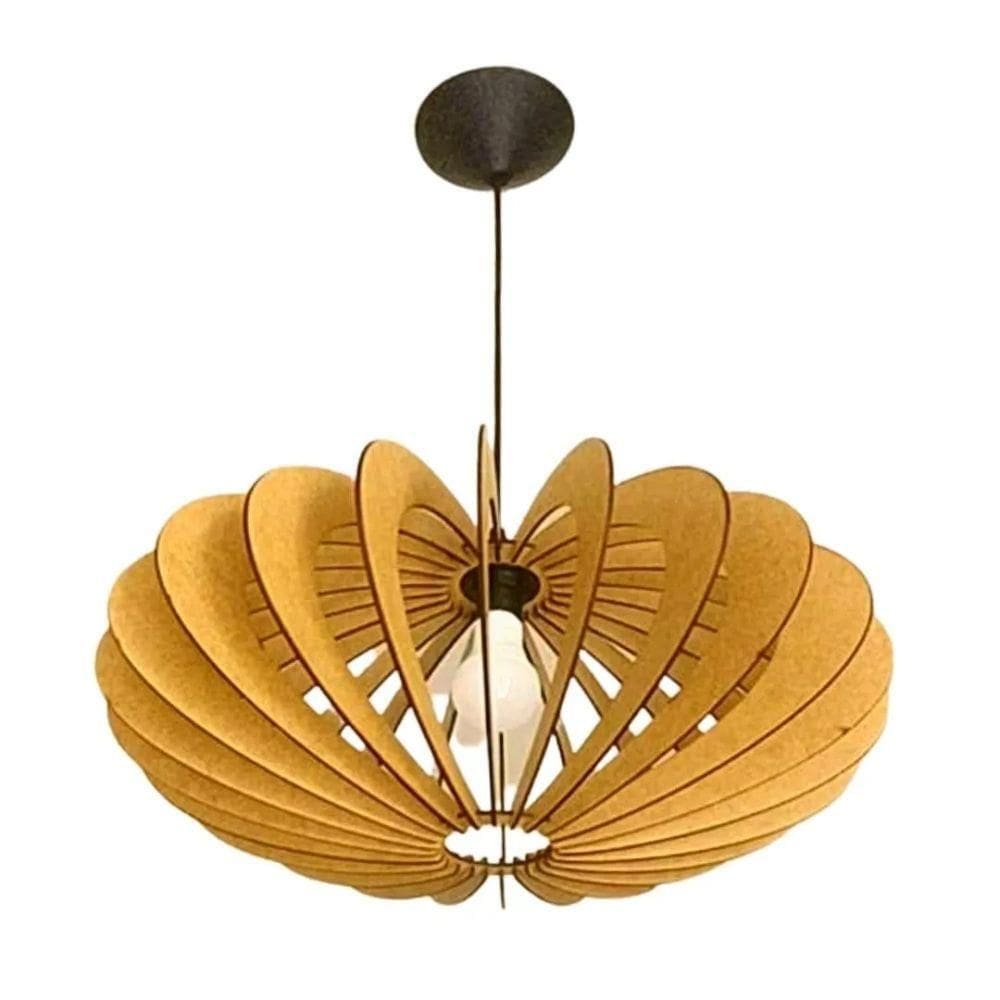 Luminária Teto Tipo Pendente Saturno Mdf - Completa