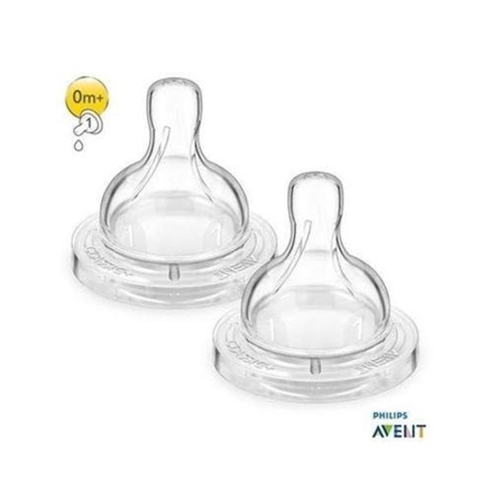 Kit 2 Bicos Mamadeira Avent Classic - N.4 - 6M+