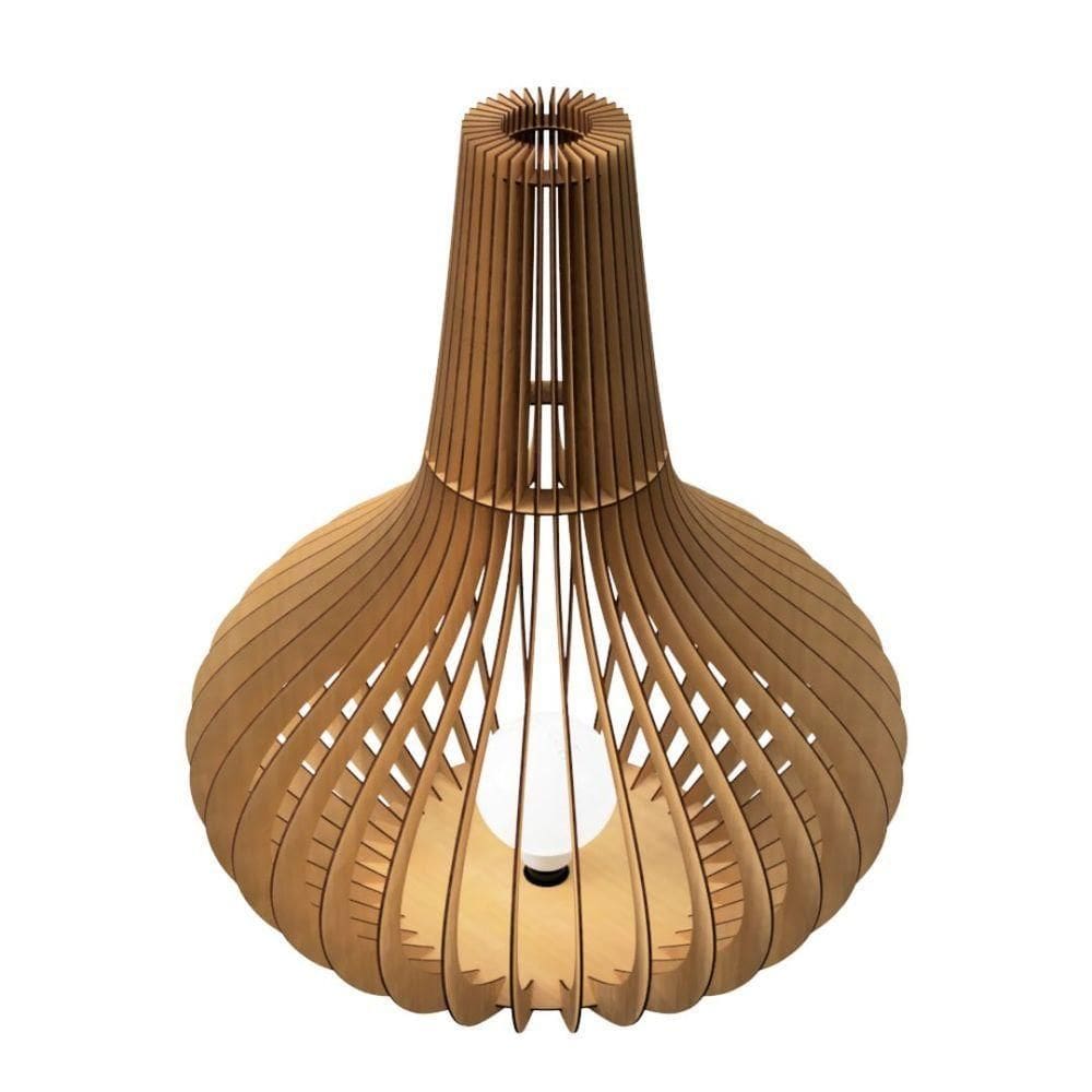 Luminária De Chão Boituva Mdf Luminária MDF Cru
