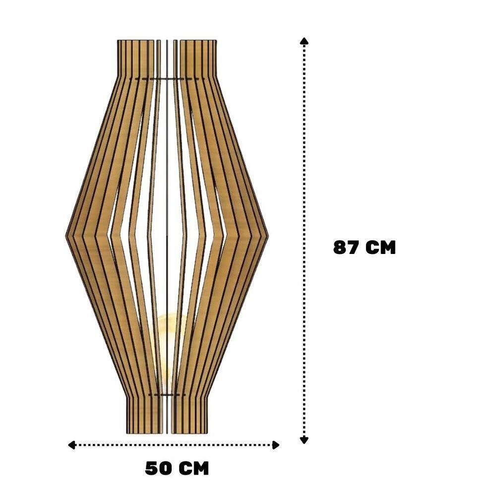 Luminária De Chão Acrópole Mdf Luminária MDF Cru
