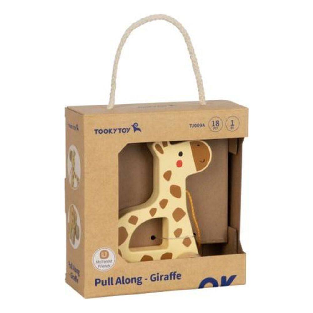 Brinquedo Girafa De Puxar Madeira Educativo Tj009A Tooky Toy