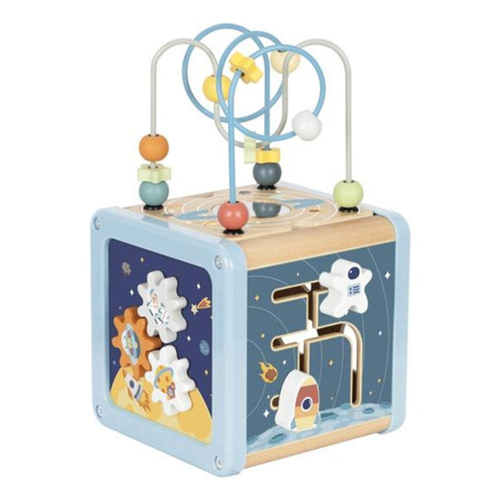 Cubo Atividades Espacial Madeira Educativo Tooky Toy Tj932