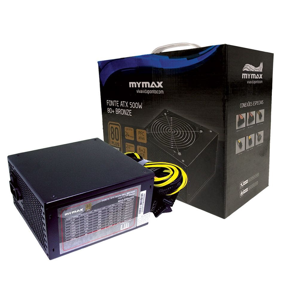Fonte ATX 500W 80 Plus Bronze Pfc Ativo