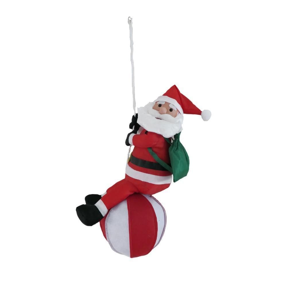 Enfeite De Natal Papai Noel Pendente Bola 1 Peça 60Cm