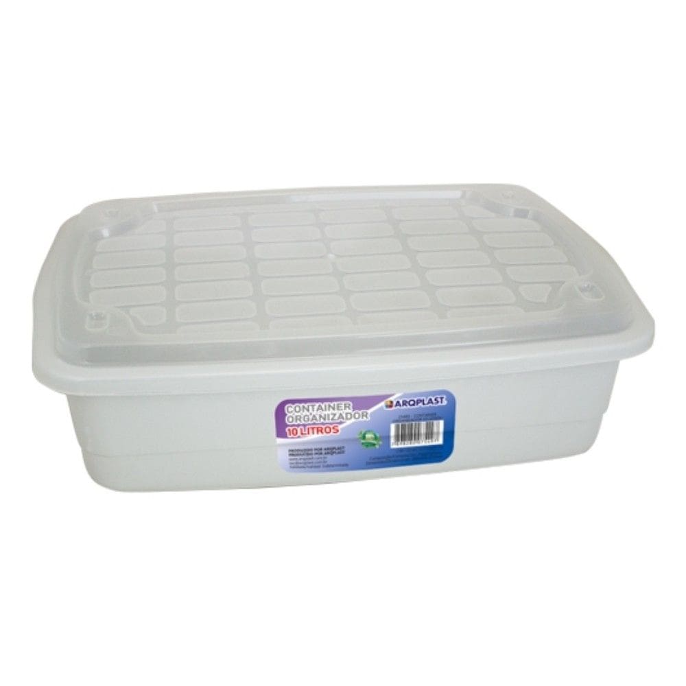 Caixa Organizadora Container Com Tampa 10 Litros