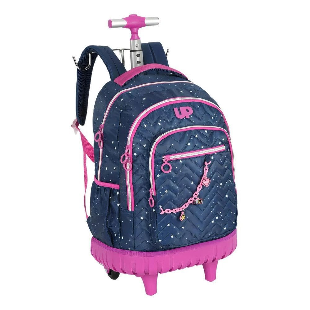 Mochila Rodinhas Escolar Viagem Feminina Up4You Menina Grand