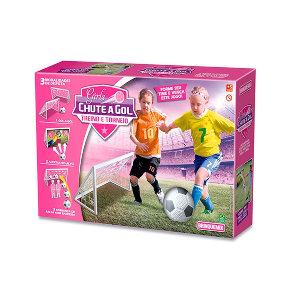 Jogo Futebol Chute a Gol Treino e Torneio - Menina Brinquemix