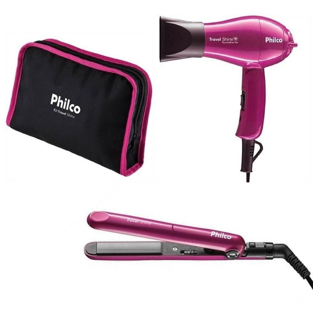Kit Philco Secador + Chapinha 1000w Bilvot Rosa
