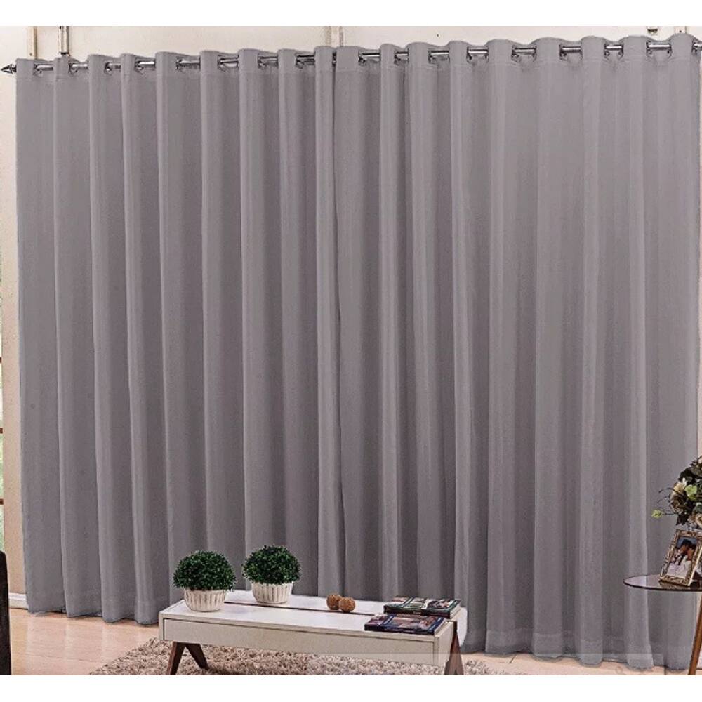 Cortina Blackout Com Voil 2,80x2,70 Para Varão Duplo