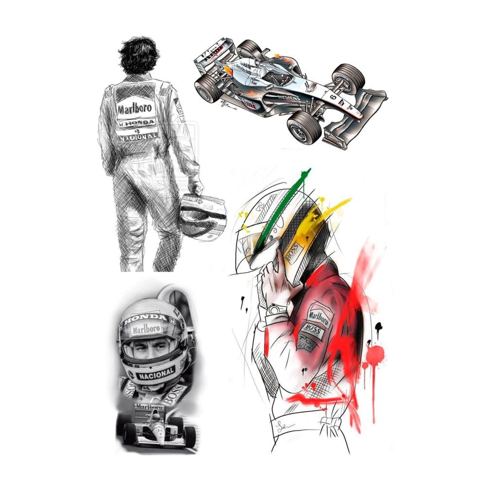 4 Tatuagens Temporárias Formula 1
