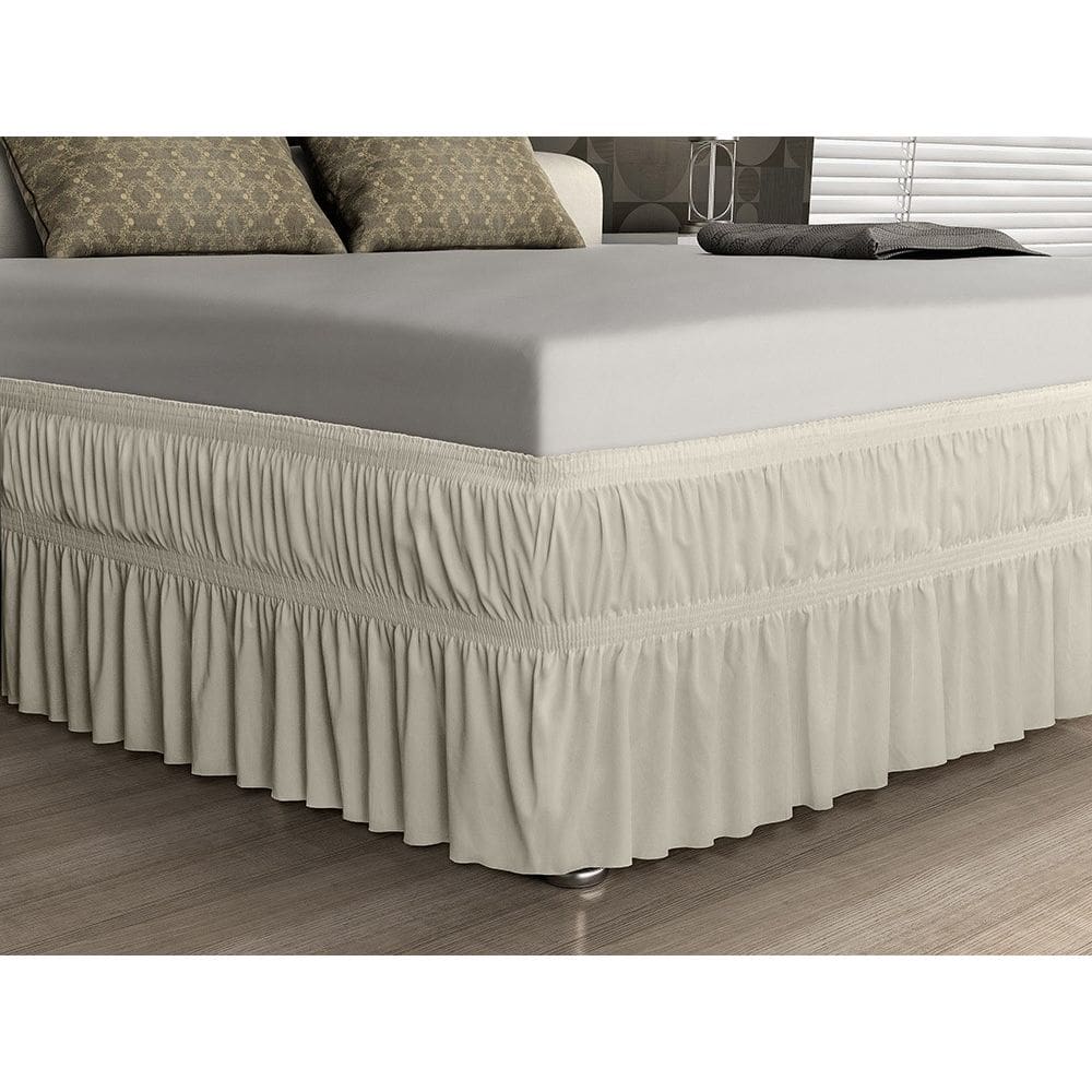 Saia Para Cama Box Malha Queen Size Palha Adomes
