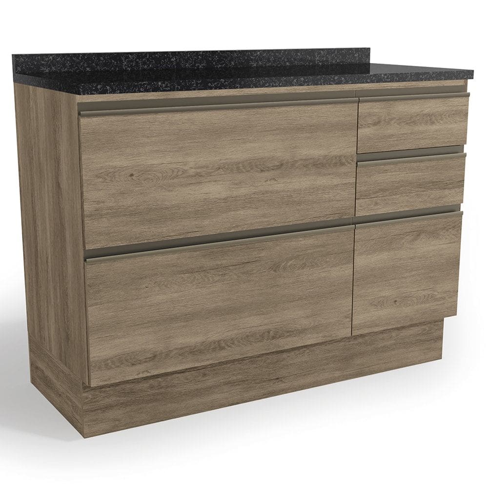 Balcao Com Tampo 120 cm 1P 4G Maxxi G746 Nogal Preto Kappesberg