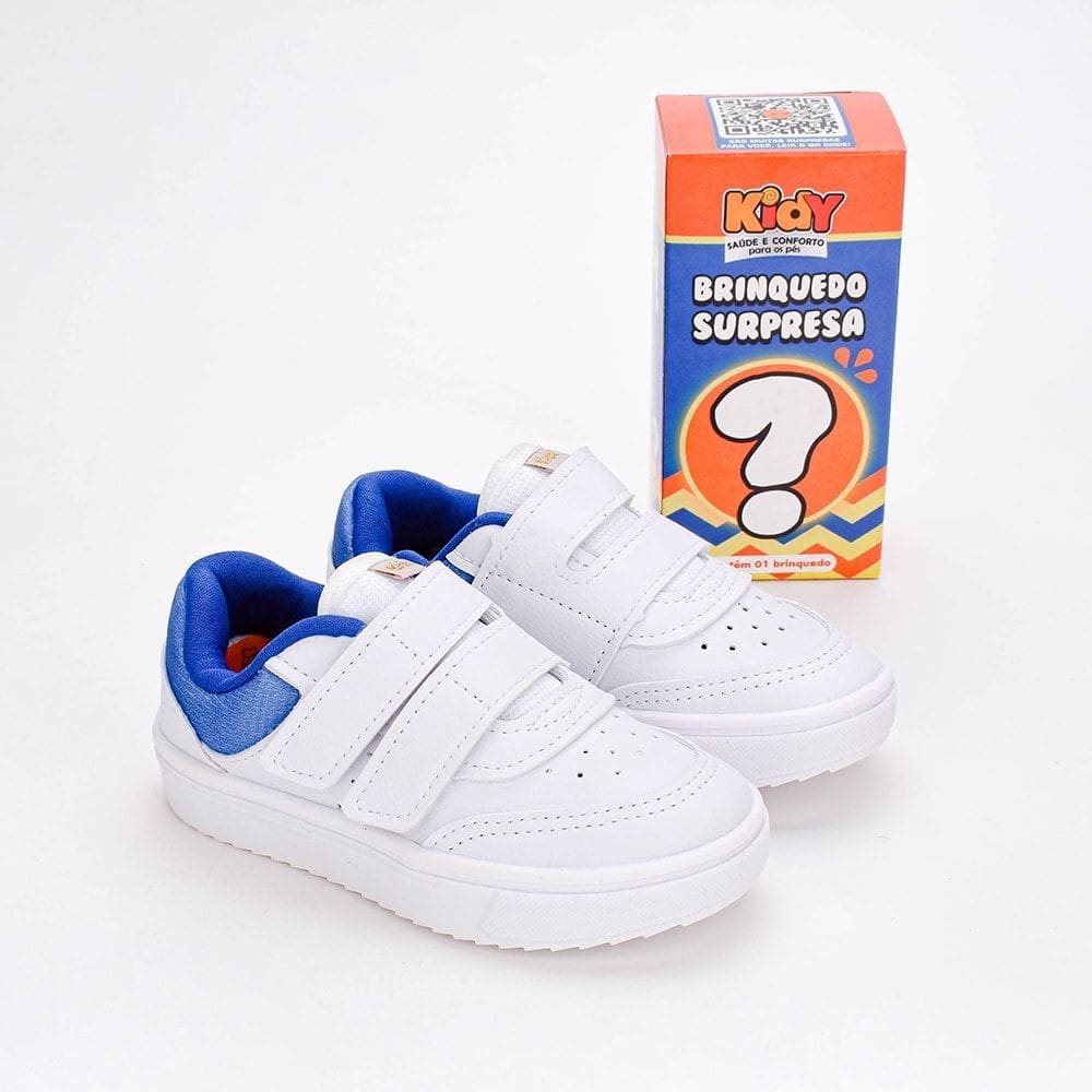 TÊNIS KIDY HAPPY BRANCO/ROYAL Kidy