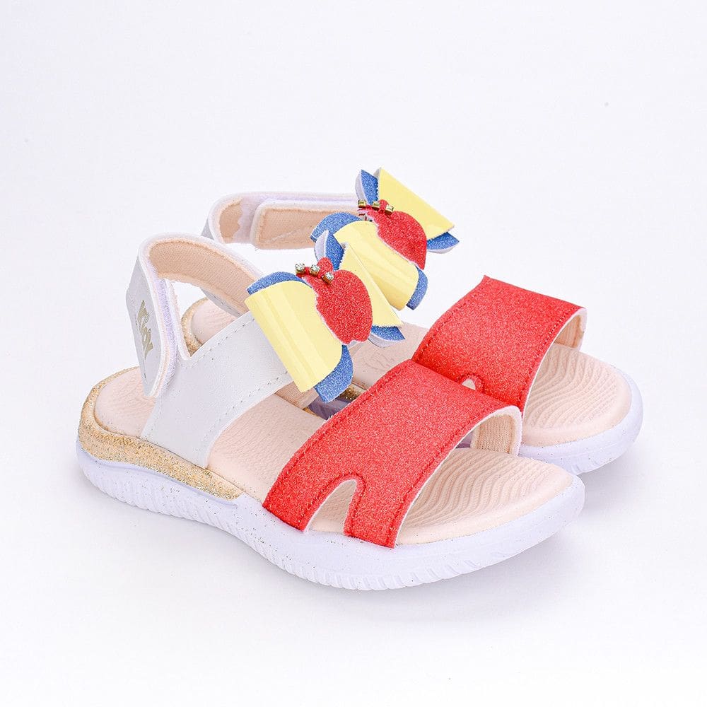 SANDALIA KIDY FLY BABY BRANCO/VERMELHO Kidy