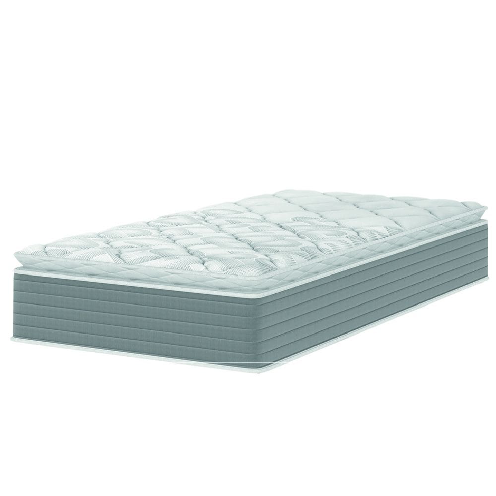 Colchão Solteiro Molas Ensacadas Pillow Top 88x188x25cm Martino Cinza Umaflex