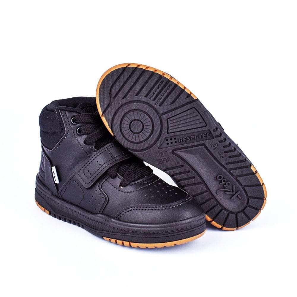 TÊNIS K360 ESTILO RESPITEC PRETO/CARAMELO Kidy