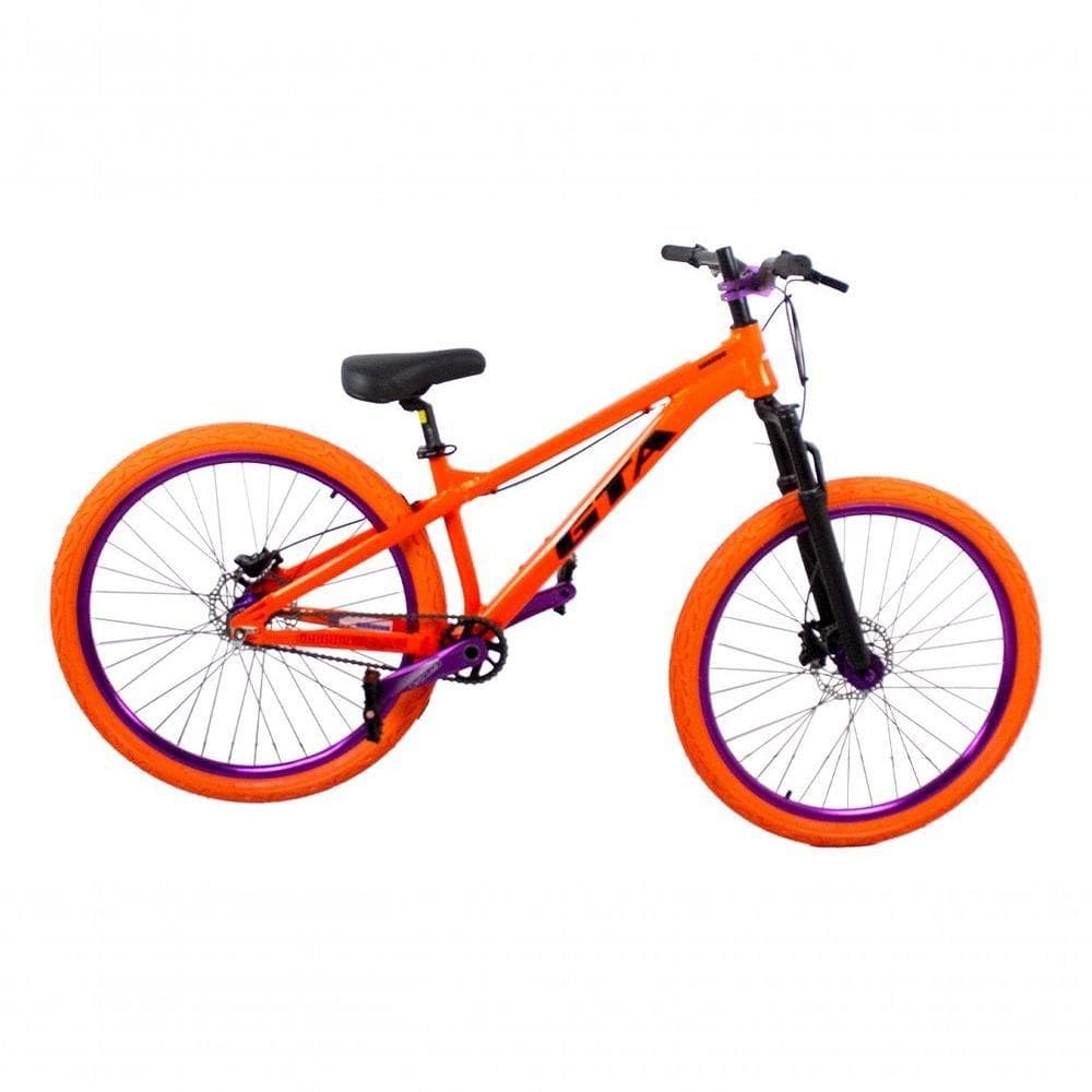 Bicicleta 26 Gta Gravity Laranja Freeride Single Cubo K7 Barulhento Freio Hidráulico Garfo C/trava Pneu Flame Laranja