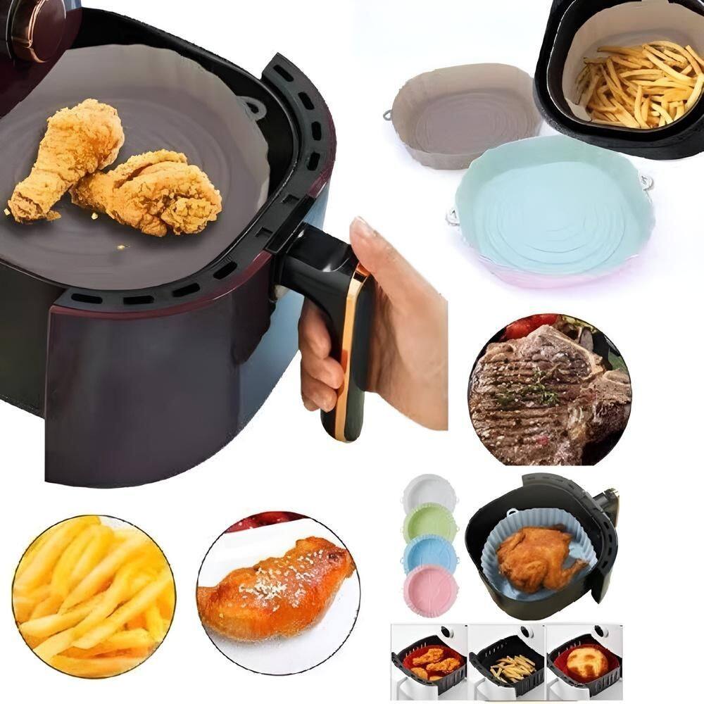 Forma de Silicone Antiaderente para Air Fryer e Forno