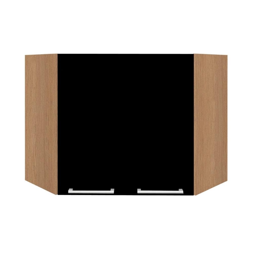 Armário Aéreo Ditália Aspen Canto Carv/Preto CD-214 Cozy