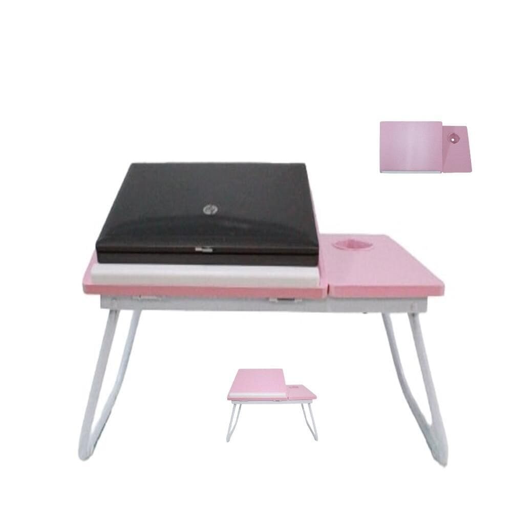 Suporte para Notebook em Madeira – Mesa Dobrável Ajustável