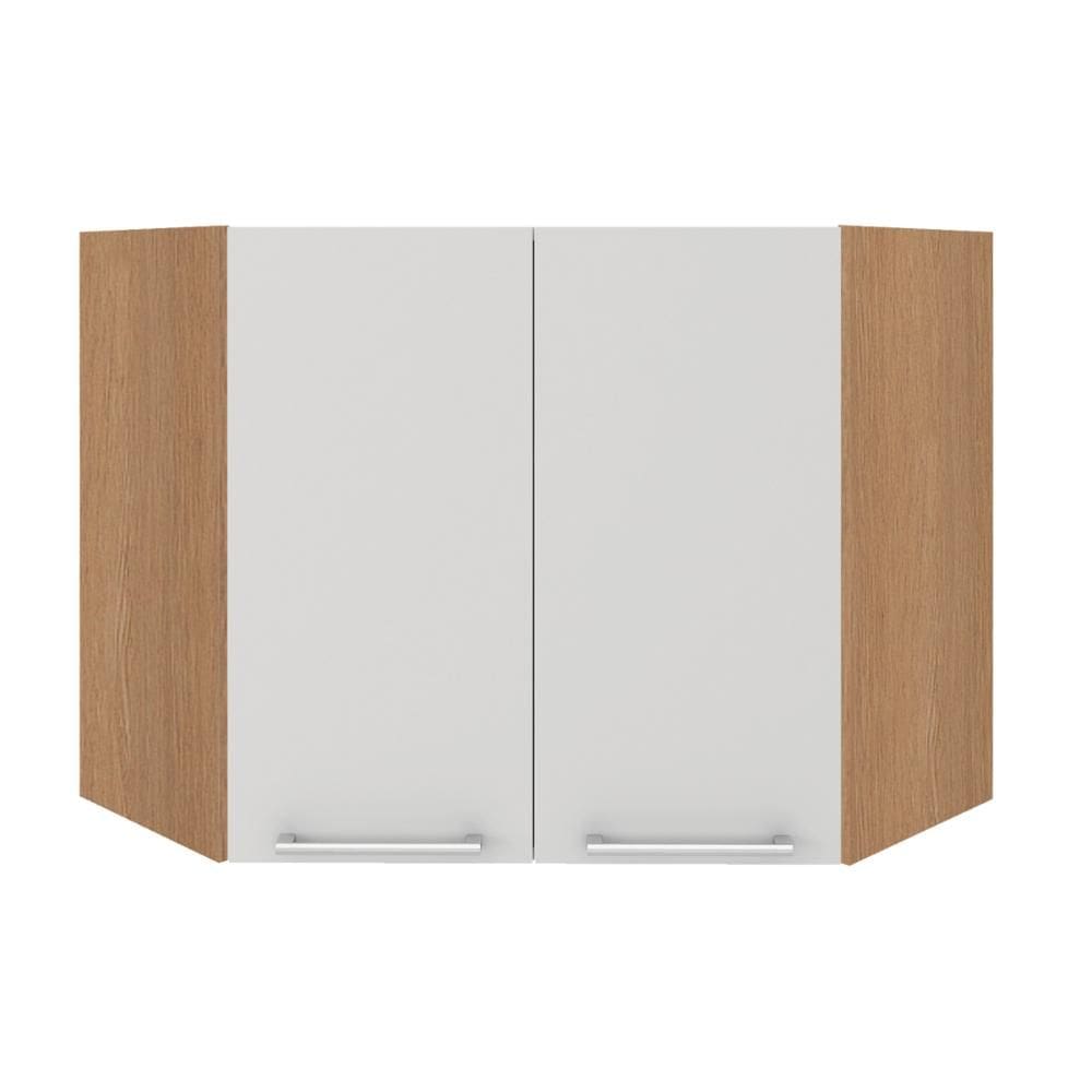 Armário Aéreo Ditália Aspen Canto Carv/Branco CD-214 Cozy