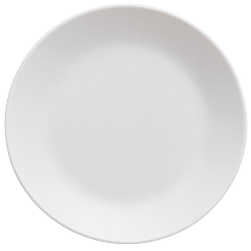 Kit 24 Pratos Redondos 25,5cm Plástico Branco Coza Restaurante Buffet Hotel