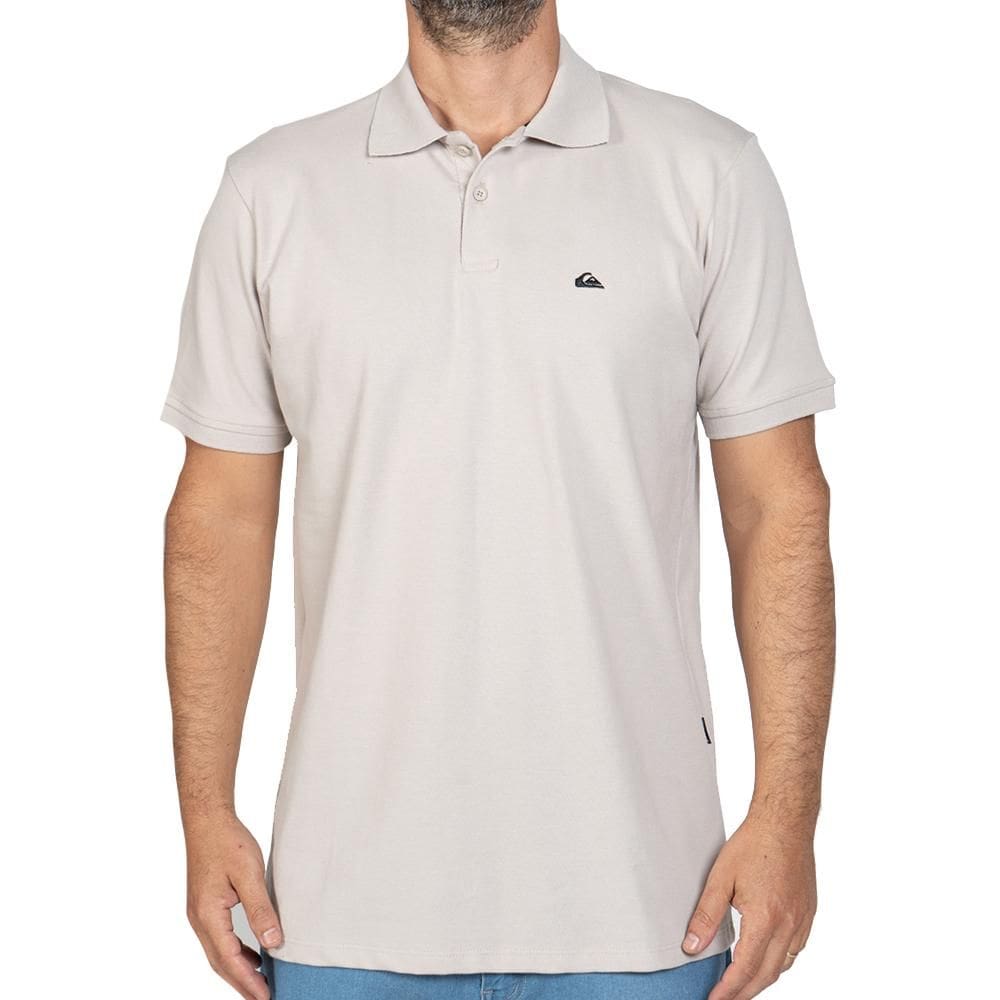 Camisa Quiksilver Polo Embroidery Piquet WT25 Areia