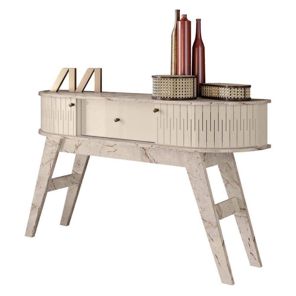 Aparador Para Sala De Estar Ferrara Calacata Off White