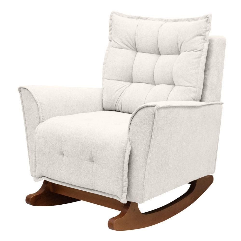 Poltrona Amamentação De Balanço Helena Boucle Quarto Bebê Branco
