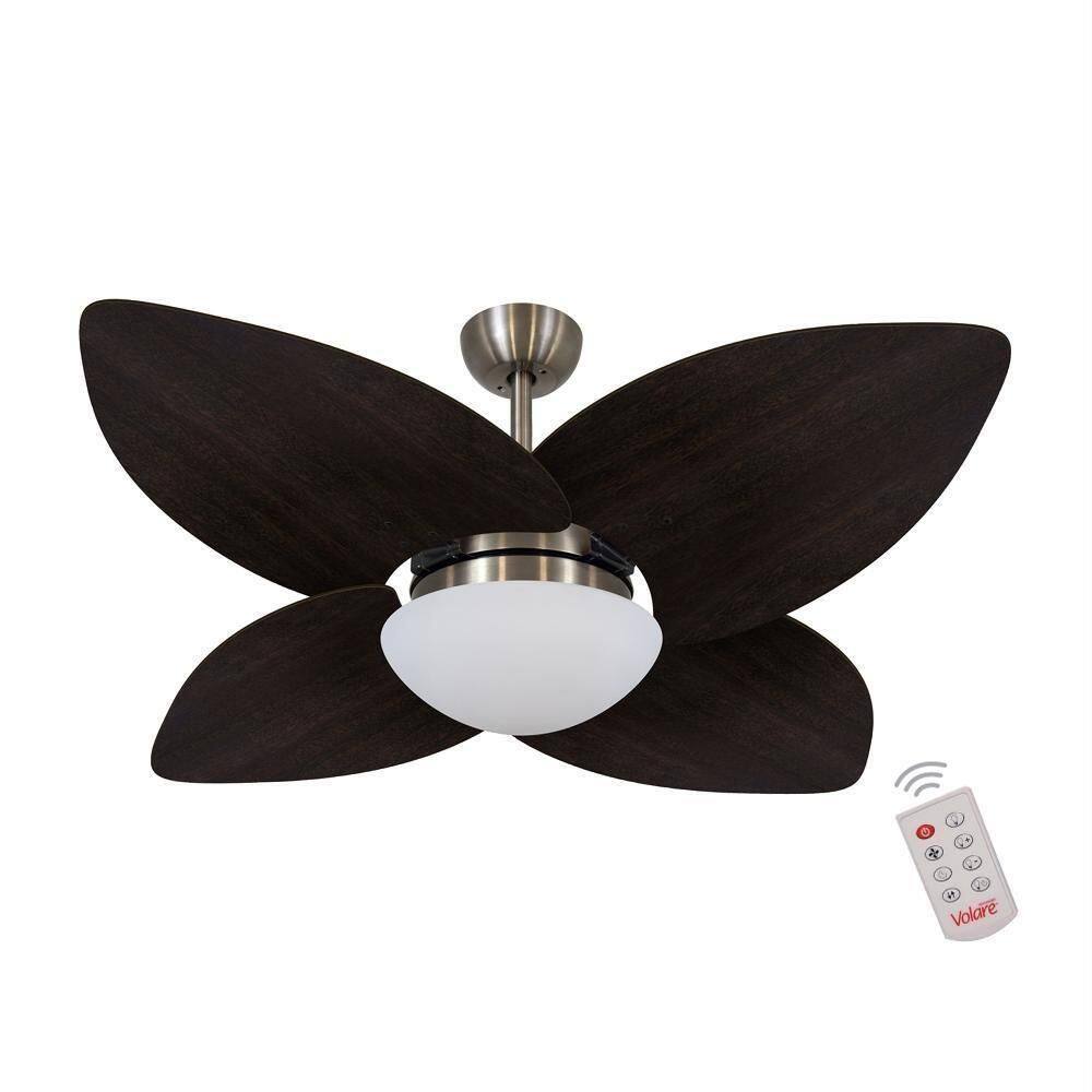 Ventilador De Teto Dormamu Bronze 4 Pás 110V Com Controle
