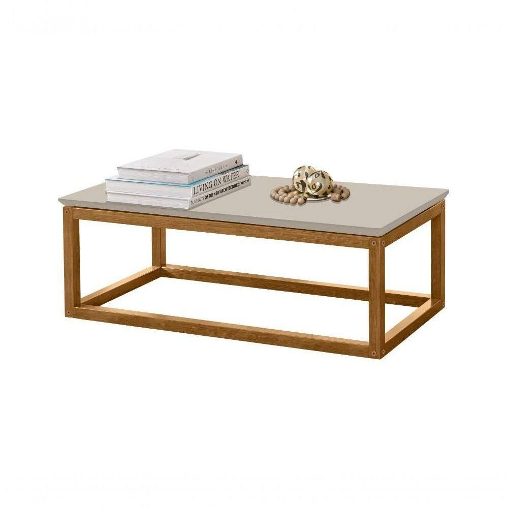 Mesa De Centro Coraline Off White Amêndoa