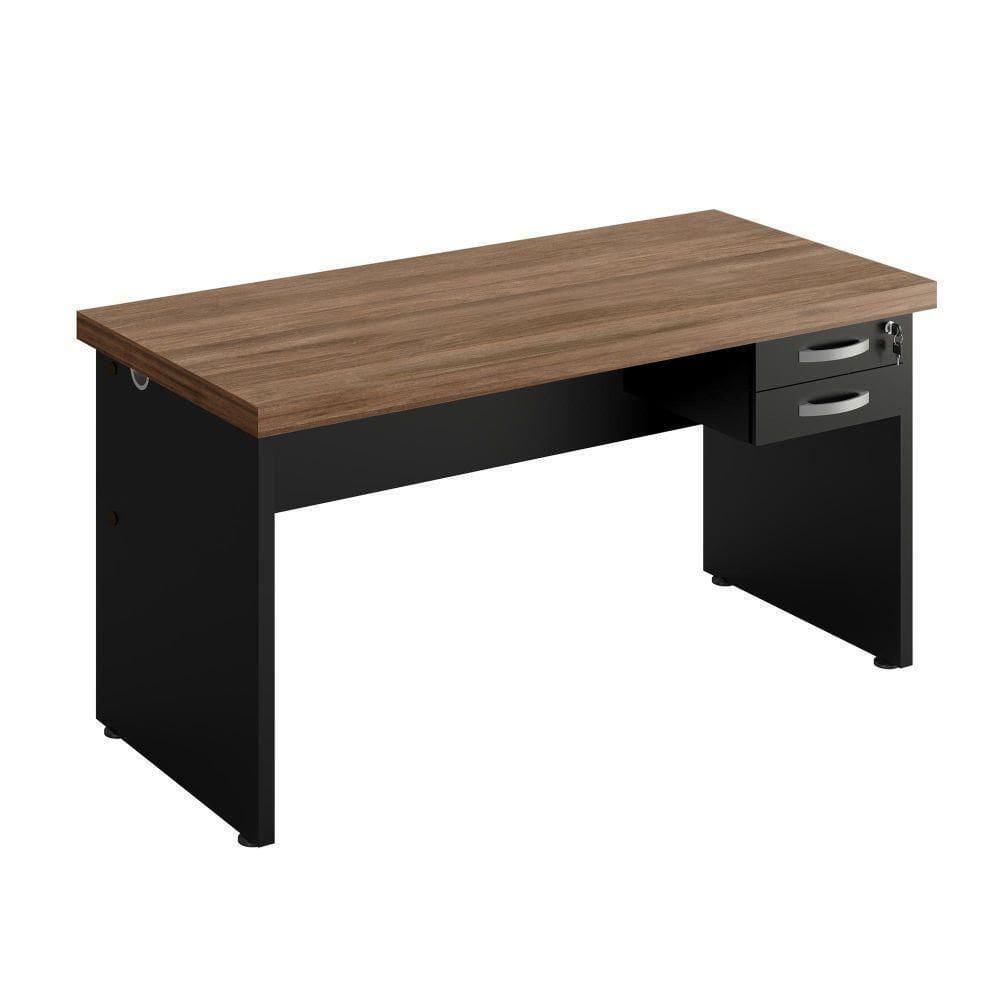 Mesa De Escritorio Asky Noce Preto
