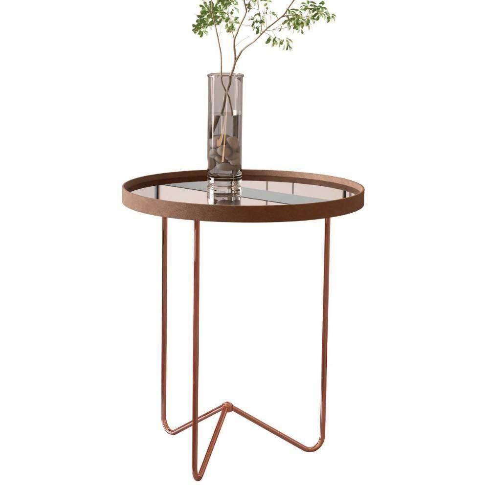 Mesa Lateral Bucareste Castanho Bronze
