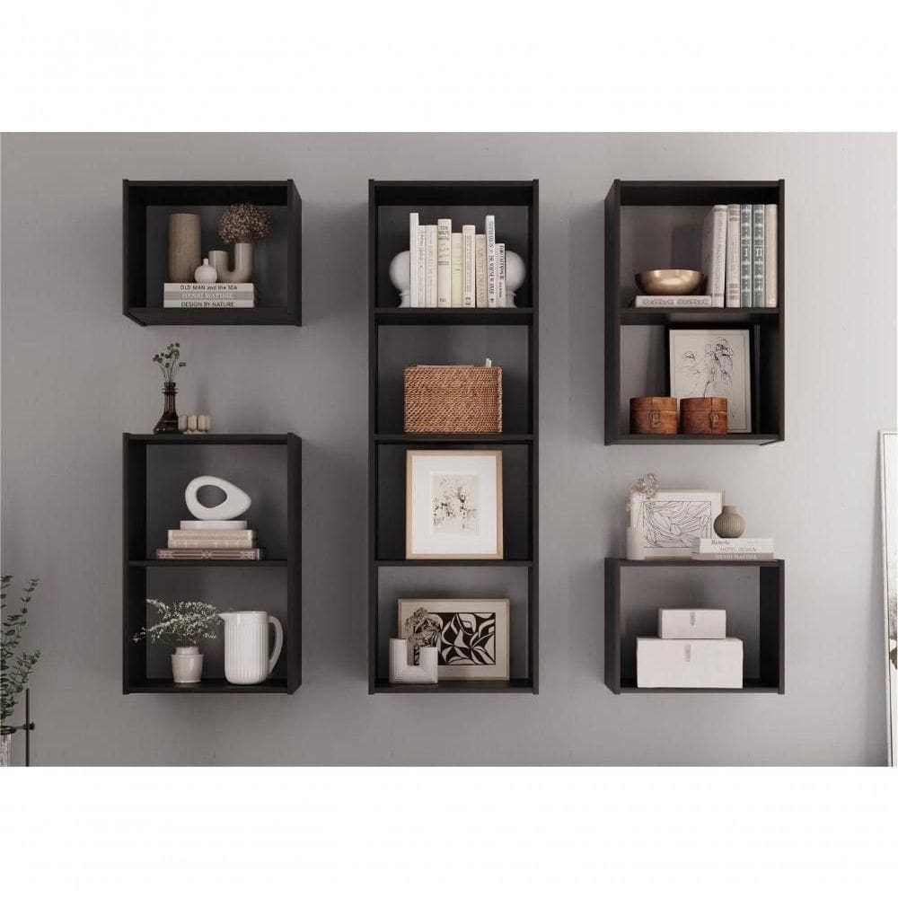 Conjunto Nichos 10 Compartimento Alfa Preto Onix