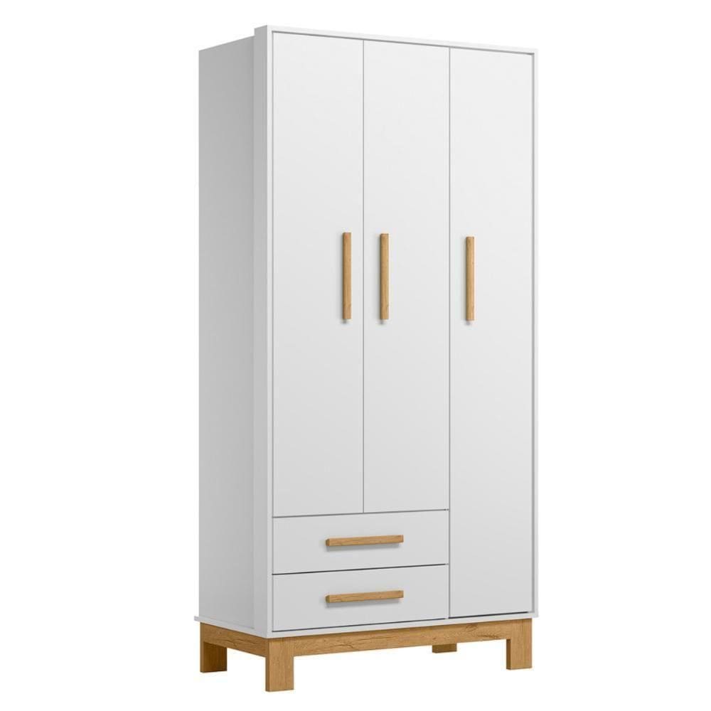 Roupeiro Com 3 Portas Segóvia Branco Acetinado