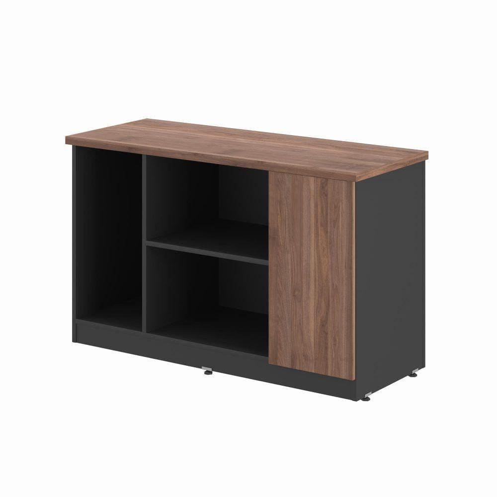 Balcao Baixo 1 Porta 3 Nichos Ortz Noce Preto
