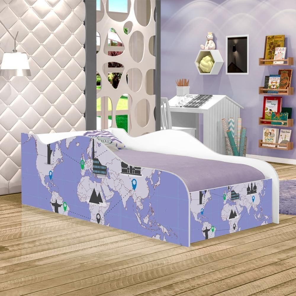 Mini Cama Fun Mapa De Viagens