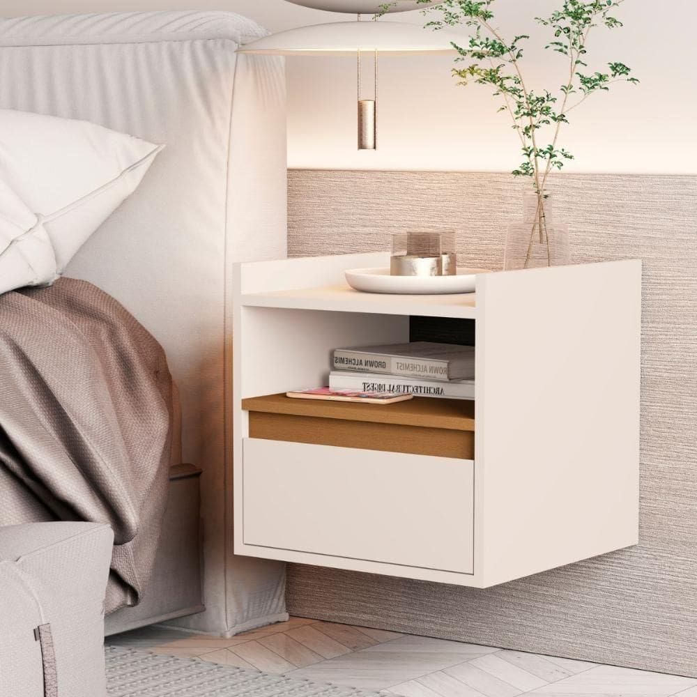 Mesa De Apoio Suspensa Puerto Iguazú Off White Nature