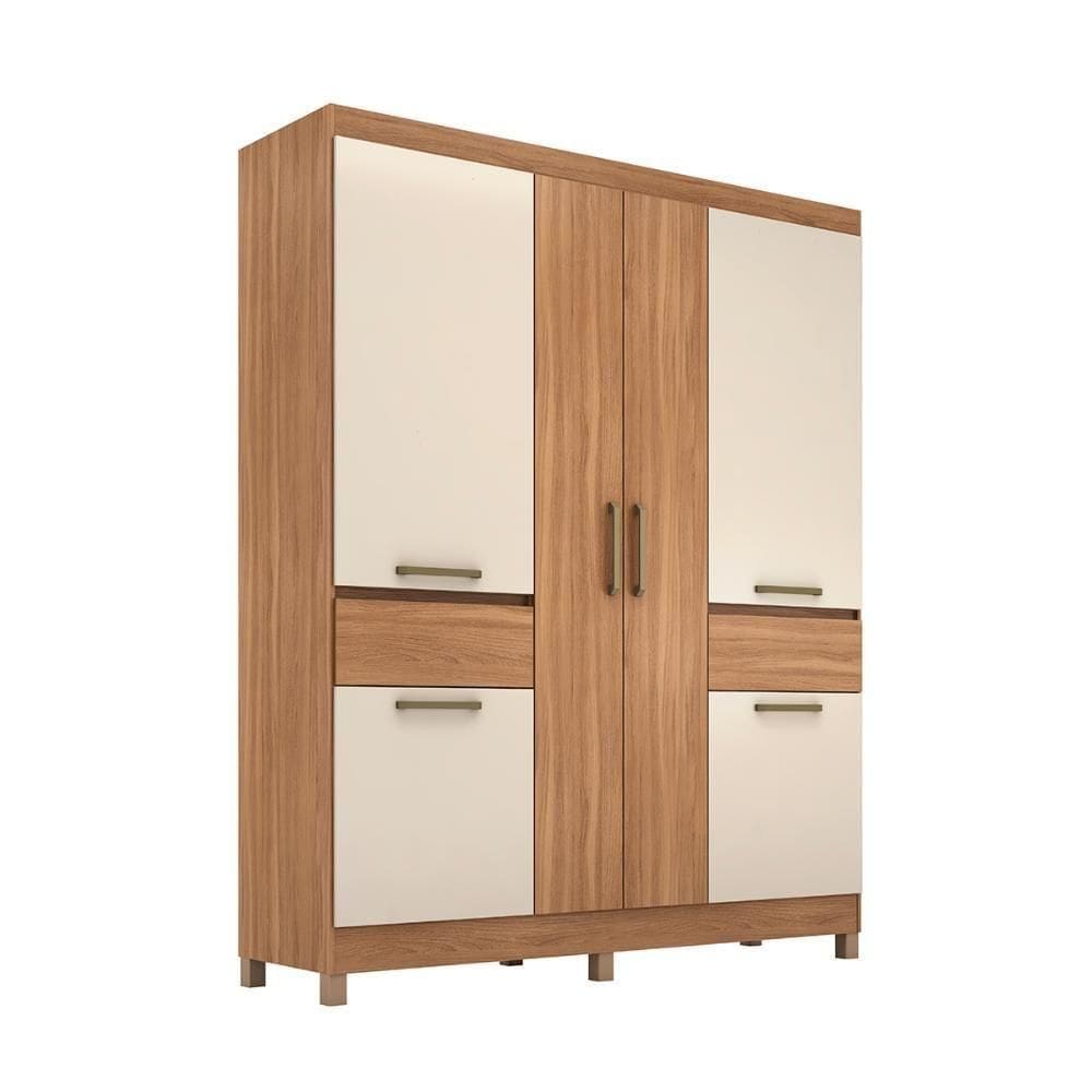 Guarda Roupa 6 Portas Casal Melbourne Amêndola Off White