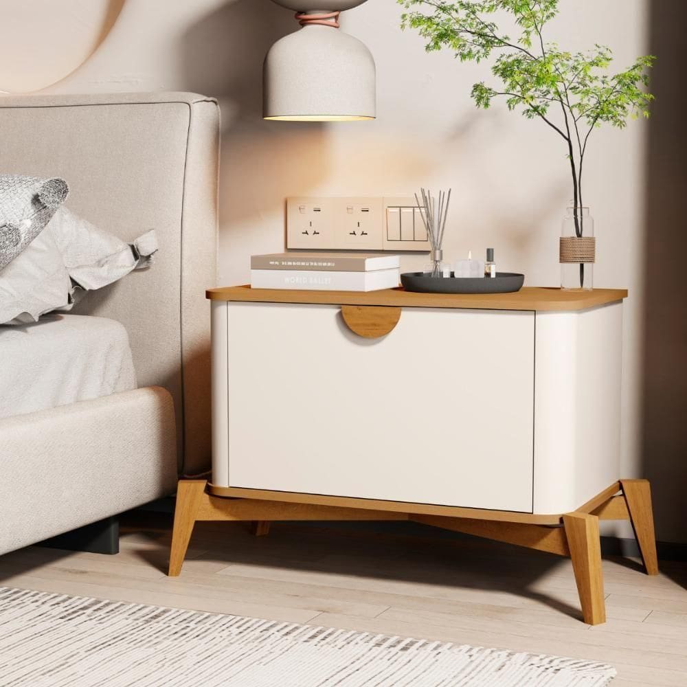 Mesa De Cabeceira Adamantina Off White Nature