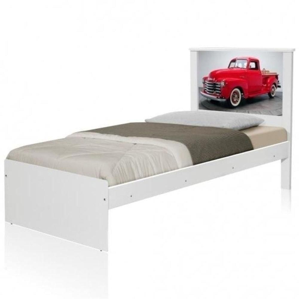 Cama Solteiro Carro Classic Red Com Colchão