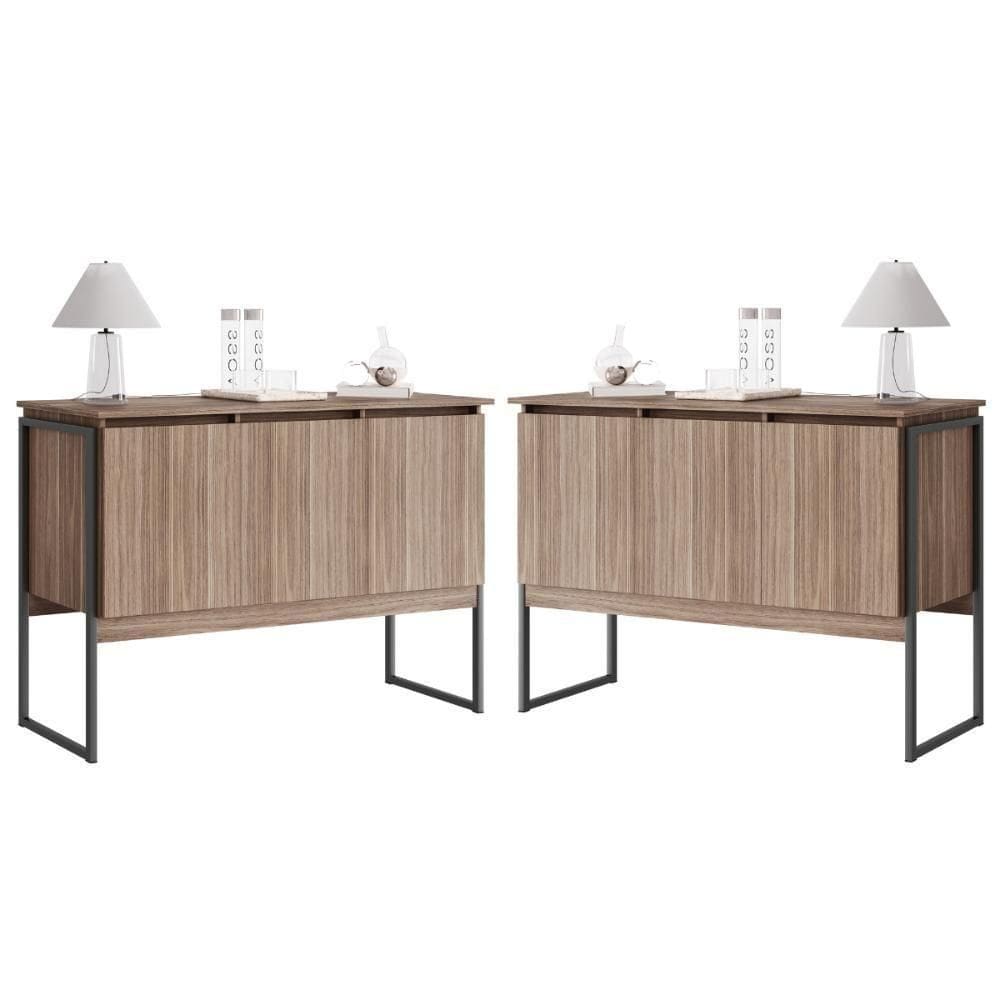 Conjunto De Buffets Industriais Milão Affara Preto