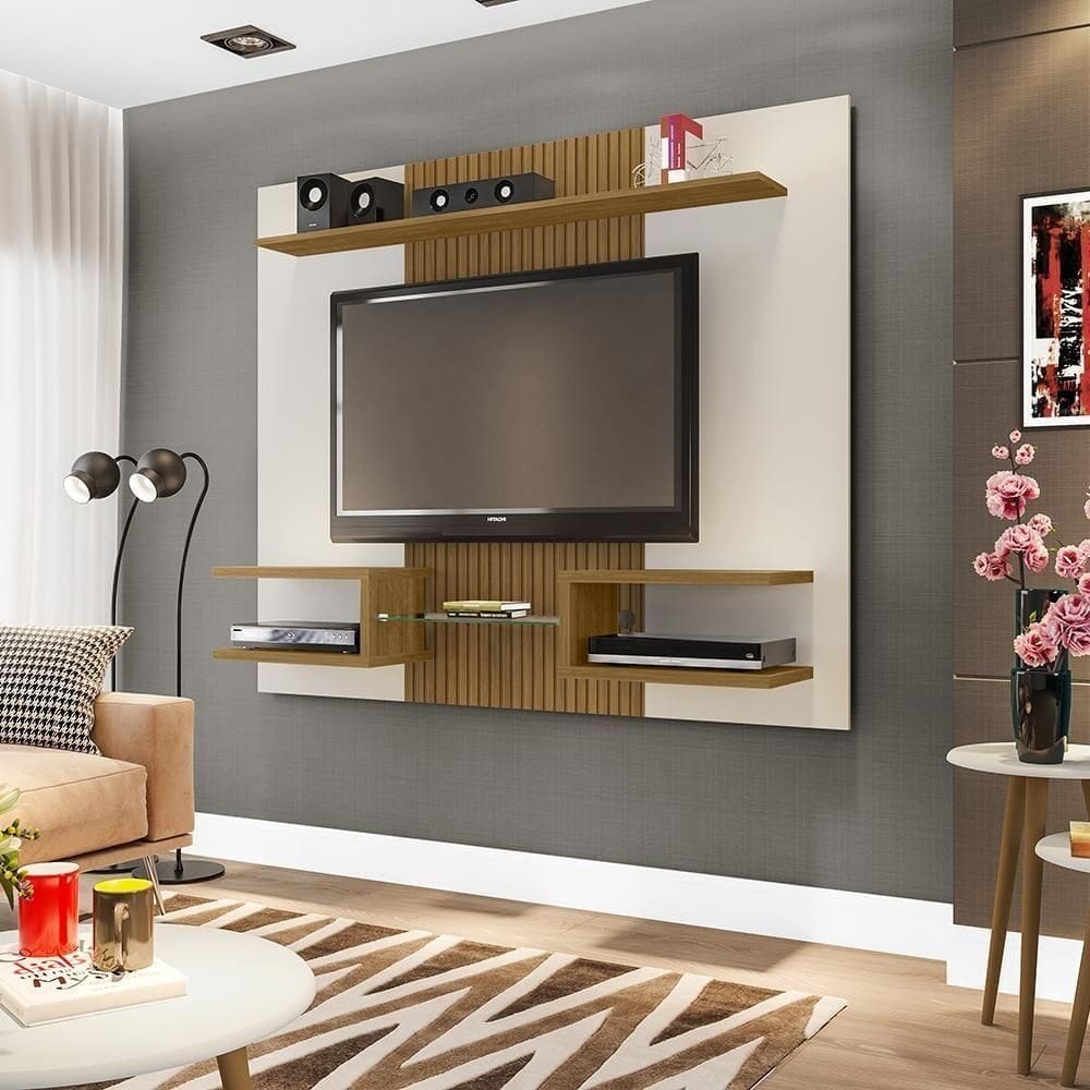 Painel Para Lourosa Off White Cinomomo Pintura 3d Ripada