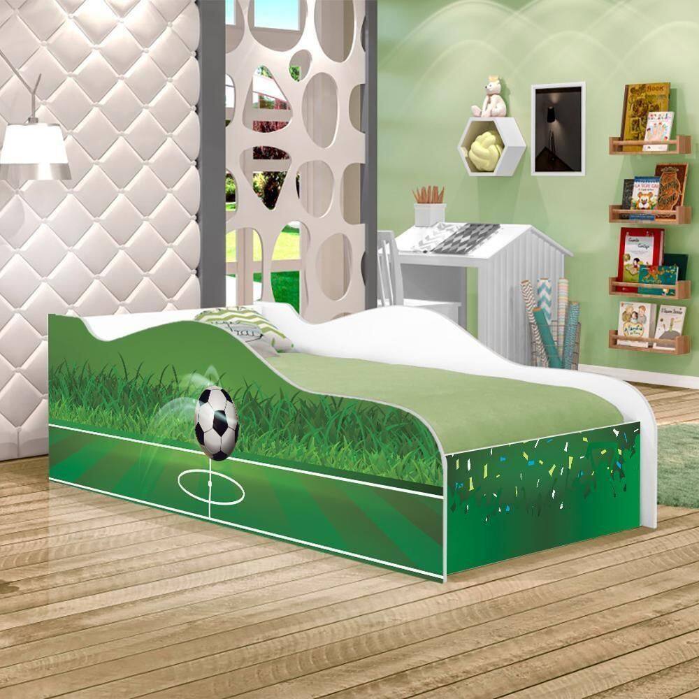 Cama Fun Futebol Solteiro Com Colchão