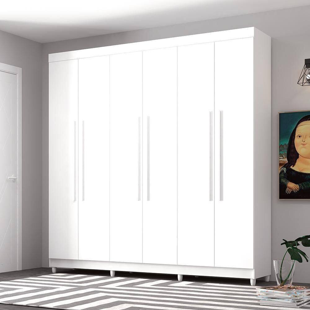 Guarda Roupa 6 Portas Audi Branco