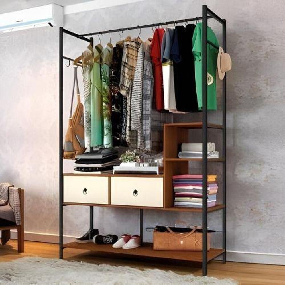 Closet Industrial Magali Preto Canela Off White