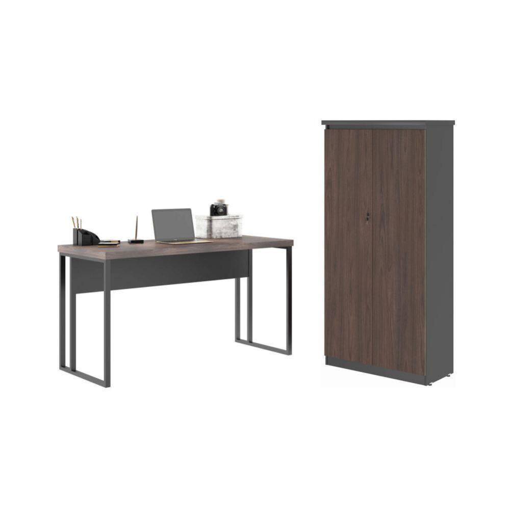 Mesa 1200 Com Armário Romeu Freijo Preto