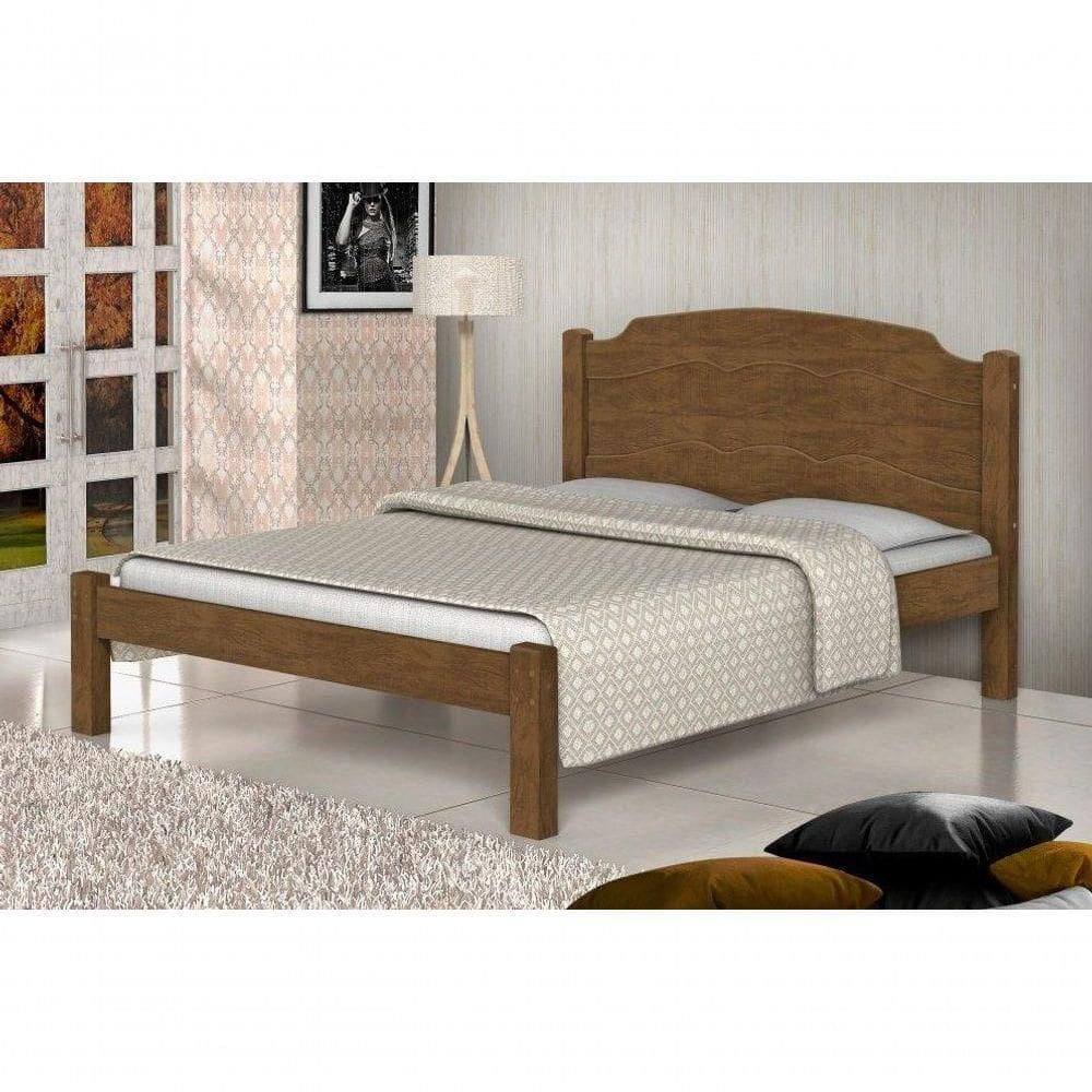 Cama Solteiro Maia Castanho Com Colchão